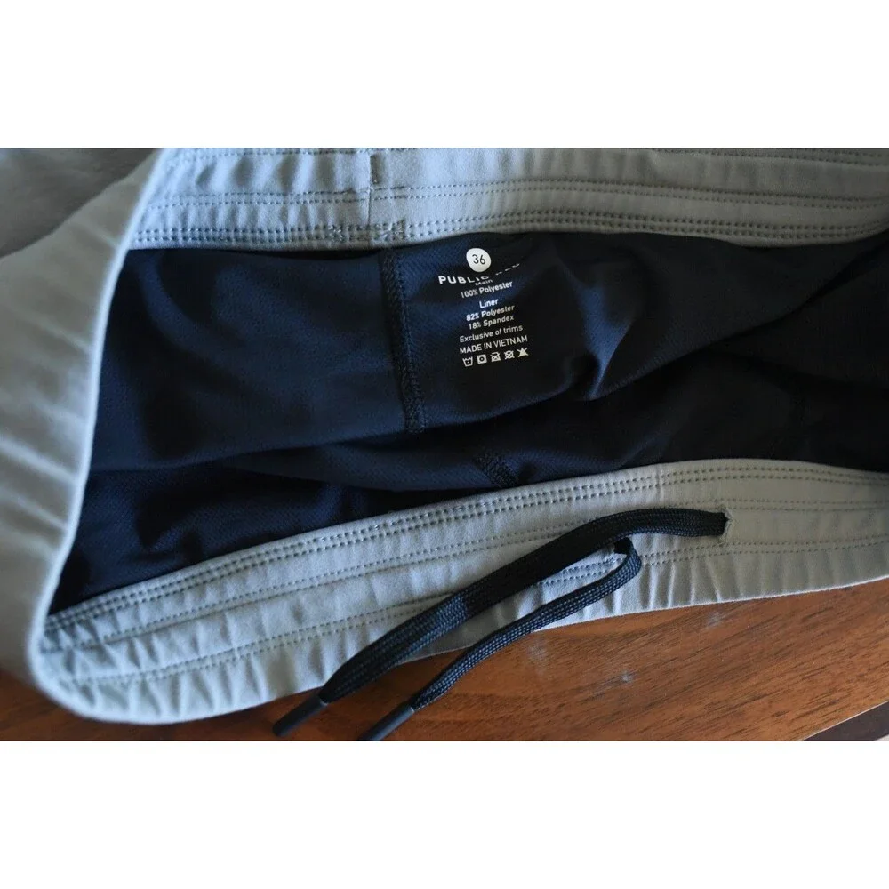Public Rec Flex Shorts 36 gray pockets lined athletic workout Athleisure